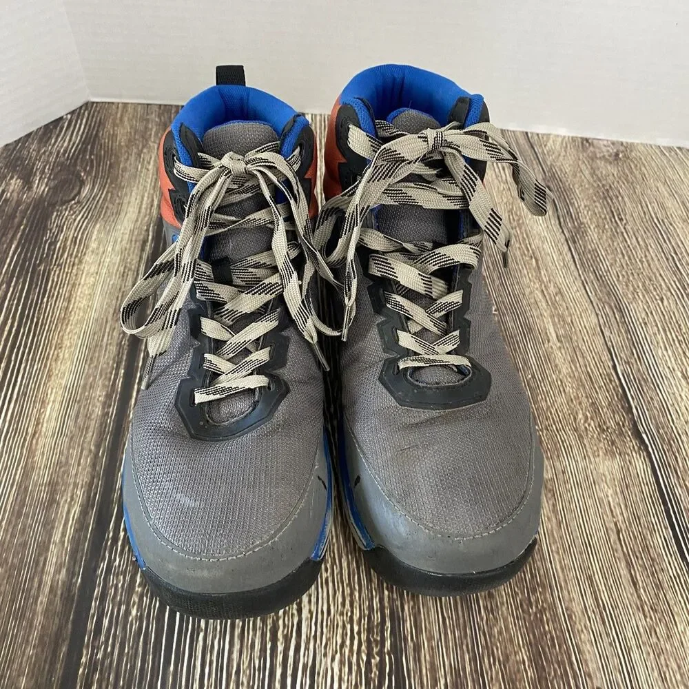 Bogs Mens Slate Mid CT Composite Toe Work Boots Size 8 Gray/Orange Lace Up Ankle